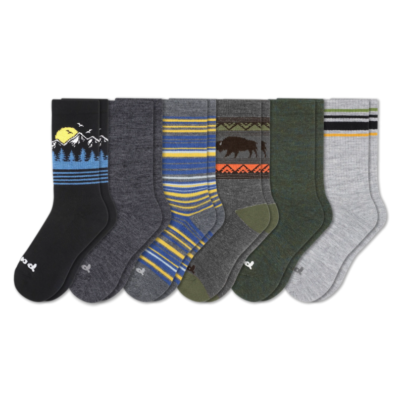 6 Pack - Men's Crew Pacas Socks