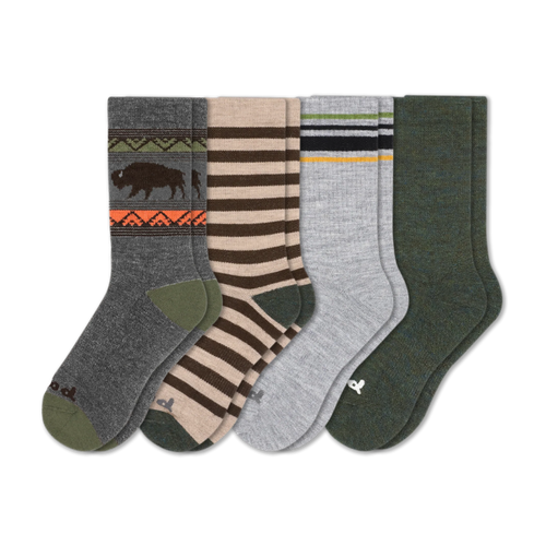 4 Pack - Men's Crew Pacas Socks