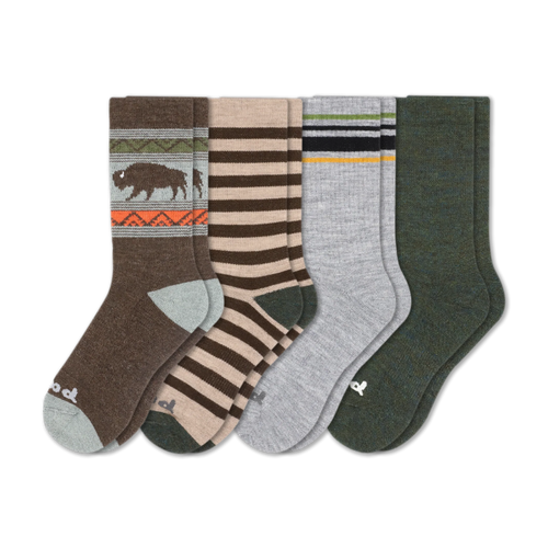 4 Pack - Men's Crew Pacas Socks