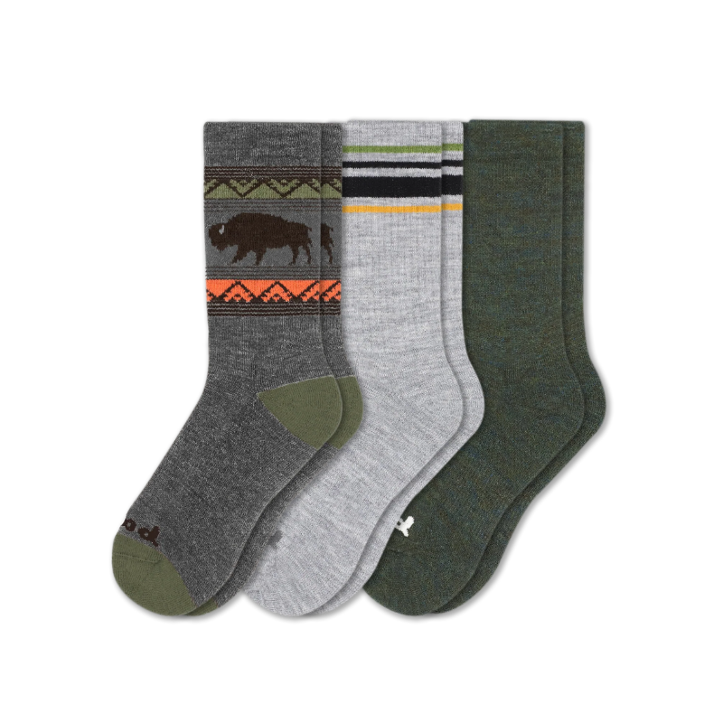 3 Pack - Men's Crew Pacas Socks