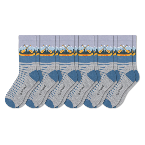 6 Pack - Men's Light-Weight Crew Pacas Socks