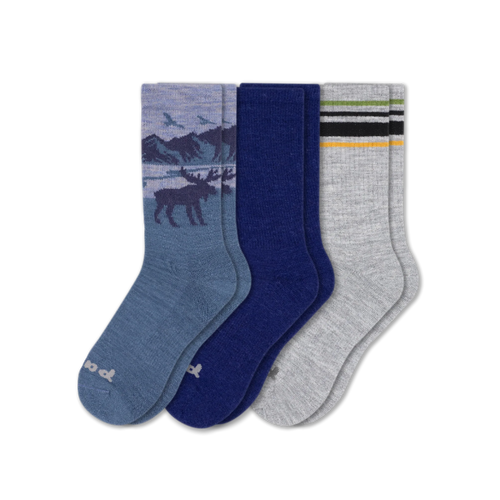 3 Pack - Men's Crew Pacas Socks