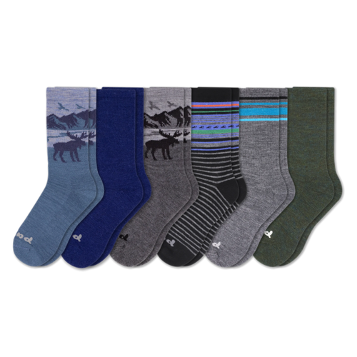 6 Pack - Men's Crew Pacas Socks