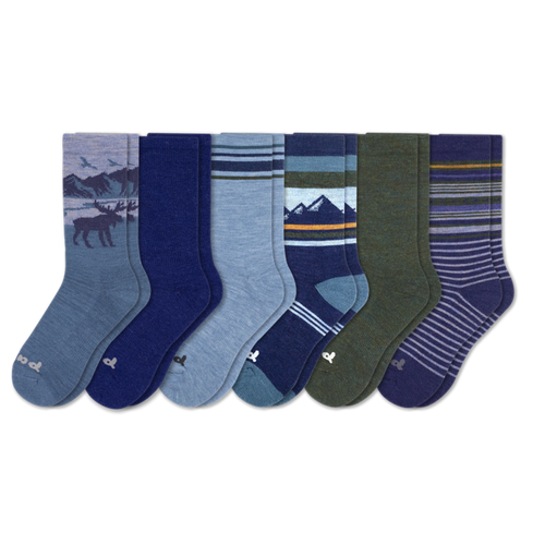 6 Pack - Men's Crew Pacas Socks