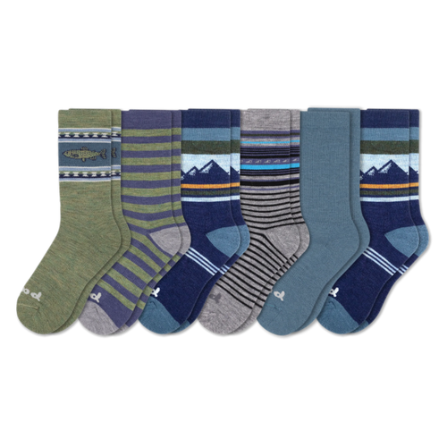 6 Pack - Men's Crew Pacas Socks