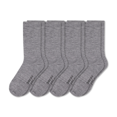 4 Pack - Men's Light-Weight Crew Pacas Socks