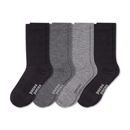 4 Pack - Men's Light-Weight Crew Pacas Socks