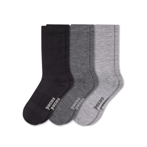 3 Pack - Men's Light-Weight Crew Pacas Socks