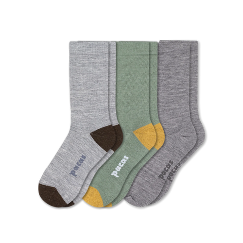 3 Pack - Men's Light-Weight Crew Pacas Socks