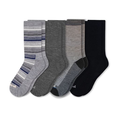 4 Pack - Men's Light-Weight Crew Pacas Socks