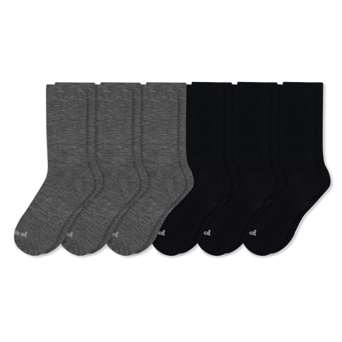 6 Pack - Men's Light-Weight Crew Pacas Socks