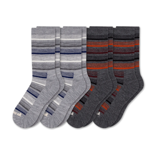 4 Pack - Men's Light-Weight Crew Pacas Socks