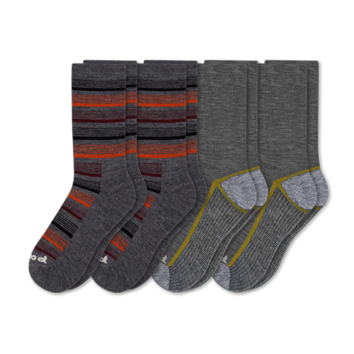 4 Pack - Men's Light-Weight Crew Pacas Socks