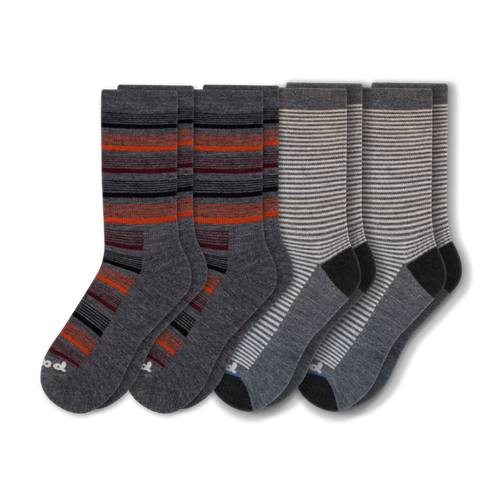 4 Pack - Men's Light-Weight Crew Pacas Socks