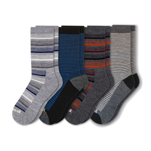 4 Pack - Men's Light-Weight Crew Pacas Socks