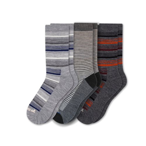 3 Pack - Men's Light-Weight Crew Pacas Socks