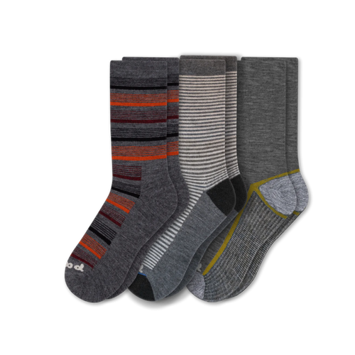 3 Pack - Men's Light-Weight Crew Pacas Socks