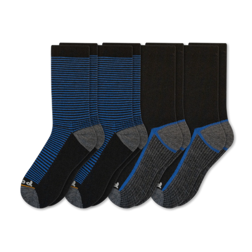 4 Pack - Men's Light-Weight Crew Pacas Socks