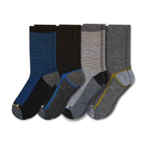 4 Pack - Men's Light-Weight Crew Pacas Socks