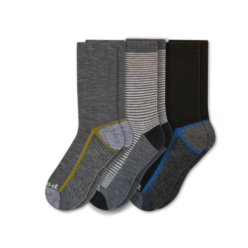 3 Pack - Men's Light-Weight Crew Pacas Socks