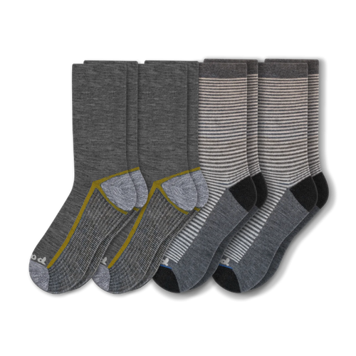 4 Pack - Men's Light-Weight Crew Pacas Socks