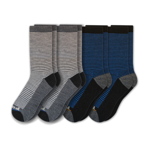 4 Pack - Men's Light-Weight Crew Pacas Socks