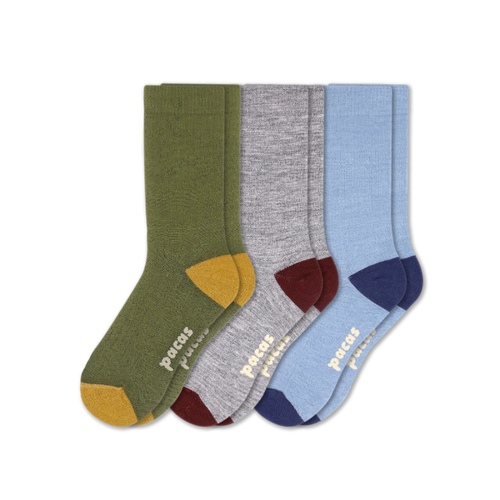 3 Pack - Men's Light-Weight Crew Pacas Socks