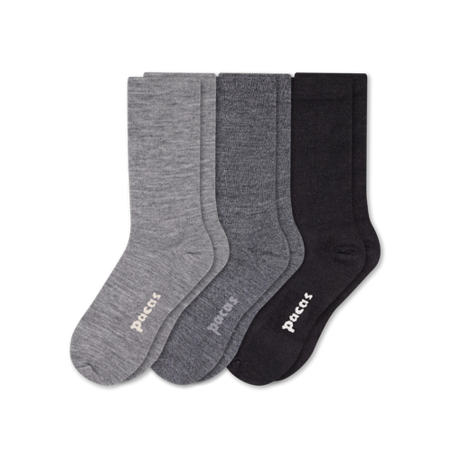 3 Pack - Women's Light-Weight Crew Pacas Socks