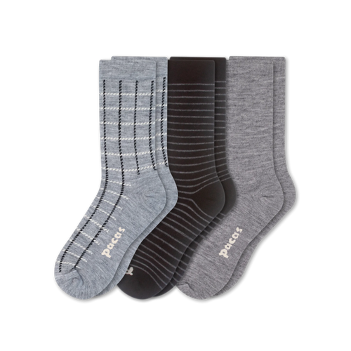 3 Pack - Women's Light-Weight Crew Pacas Socks