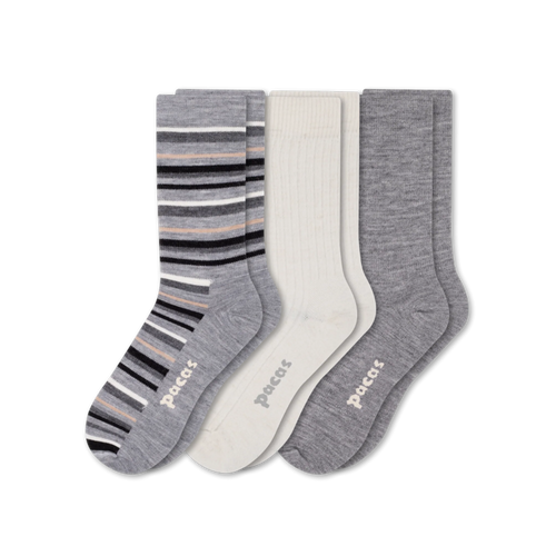 3 Pack - Women's Light-Weight Crew Pacas Socks