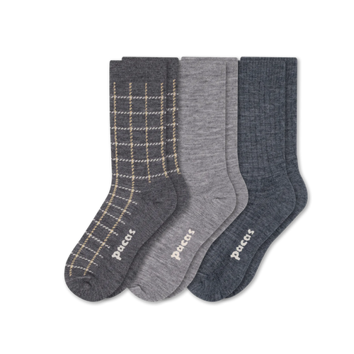 3 Pack - Women's Light-Weight Crew Pacas Socks