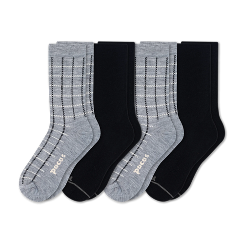 4 Pack - Women's Light-Weight Crew Pacas Socks