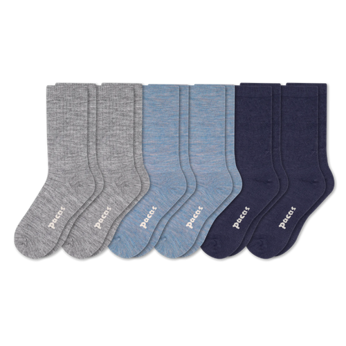 6 Pack - Women's Light-Weight Crew Pacas Socks