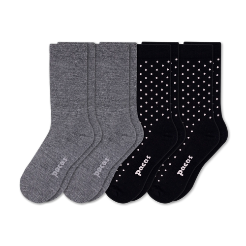 4 Pack - Women's Light-Weight Crew Pacas Socks