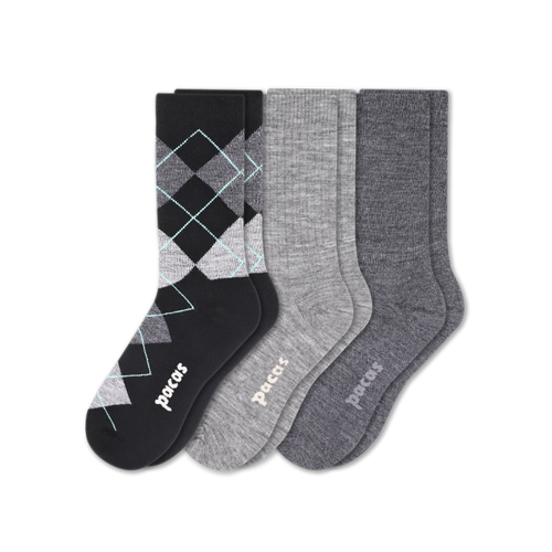 3 Pack - Women's Light-Weight Crew Pacas Socks