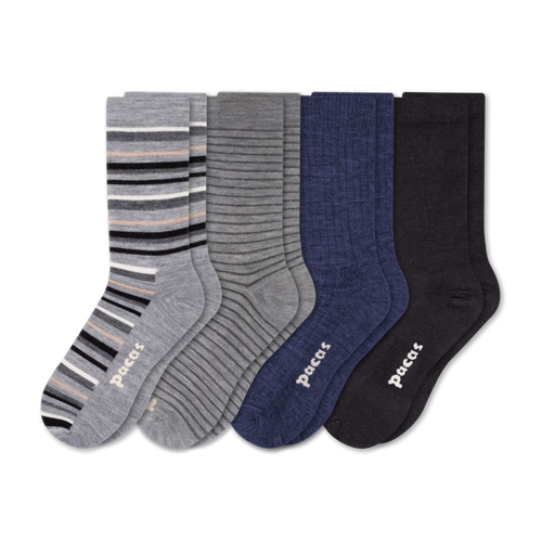 4 Pack - Women's Light-Weight Crew Pacas Socks