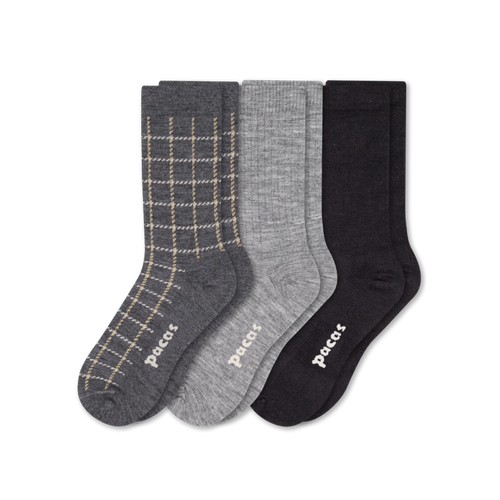 3 Pack - Women's Light-Weight Crew Pacas Socks