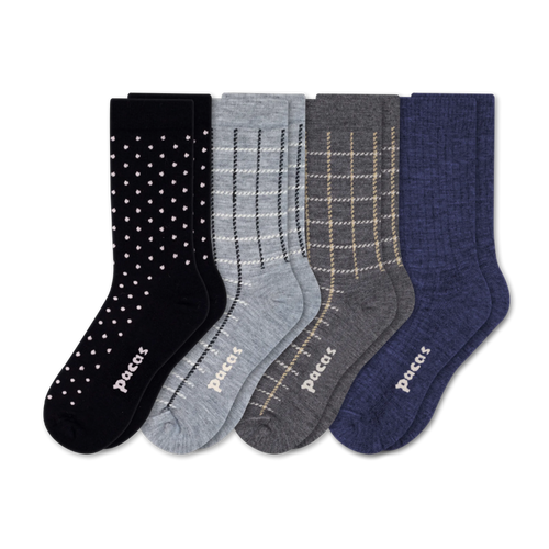 4 Pack - Women's Light-Weight Crew Pacas Socks