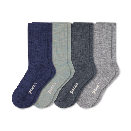 4 Pack - Women's Light-Weight Crew Pacas Socks