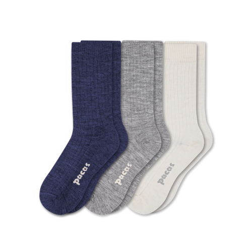 3 Pack - Women's Light-Weight Crew Pacas Socks
