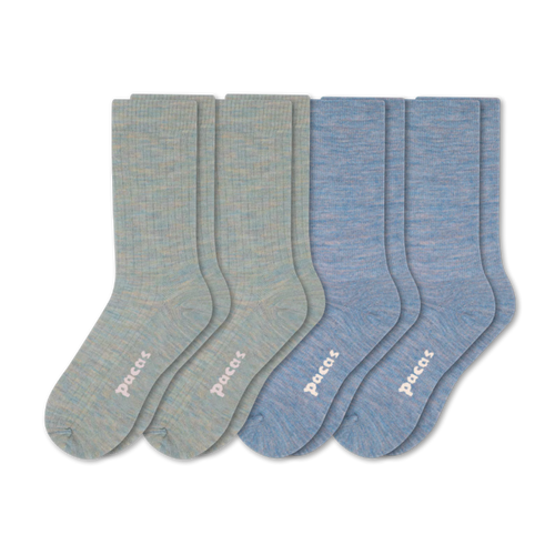 4 Pack - Women's Light-Weight Crew Pacas Socks