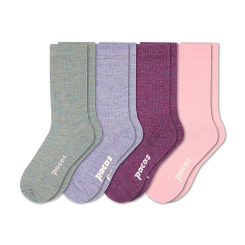 4 Pack - Women's Light-Weight Crew Pacas Socks