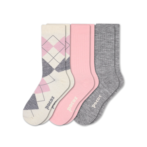 3 Pack - Women's Light-Weight Crew Pacas Socks