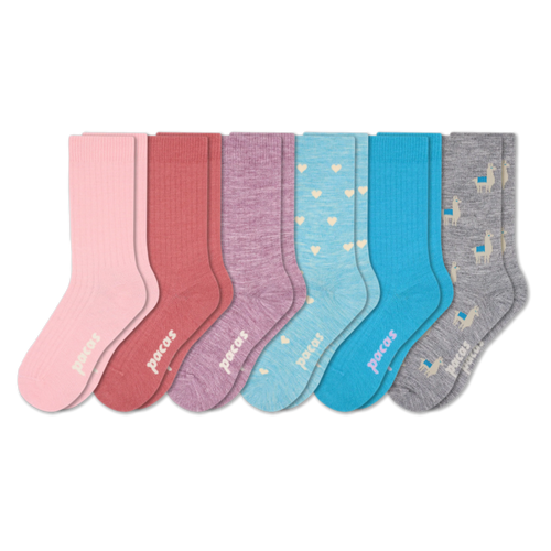 6 Pack - Women's Light-Weight Crew Pacas Socks