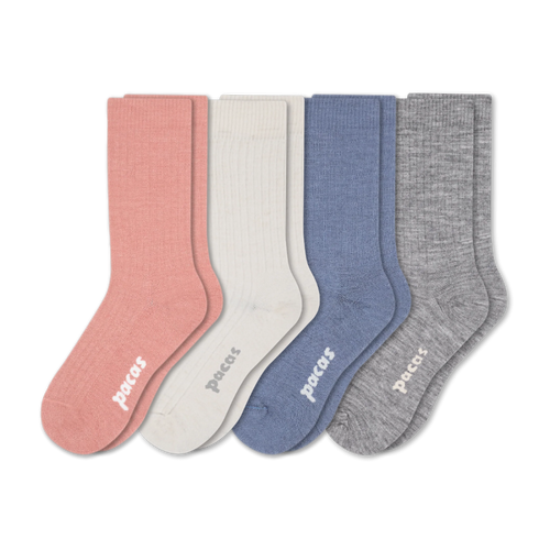 4 Pack - Women's Light-Weight Crew Pacas Socks