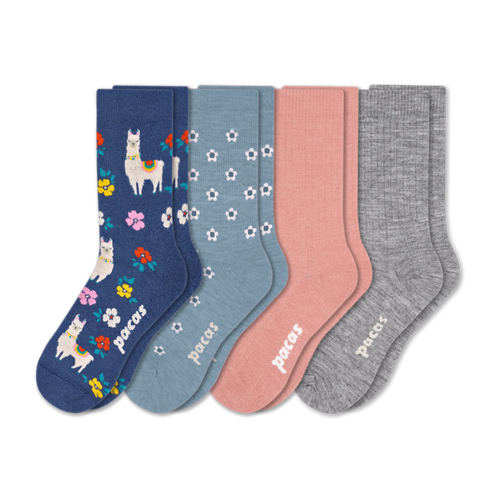 4 Pack - Women's Light-Weight Crew Pacas Socks