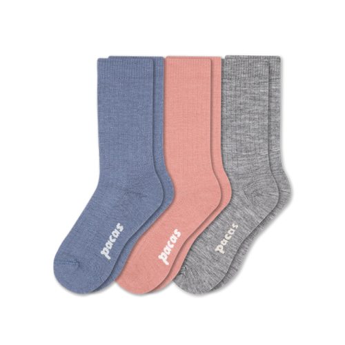 3 Pack - Women's Light-Weight Crew Pacas Socks