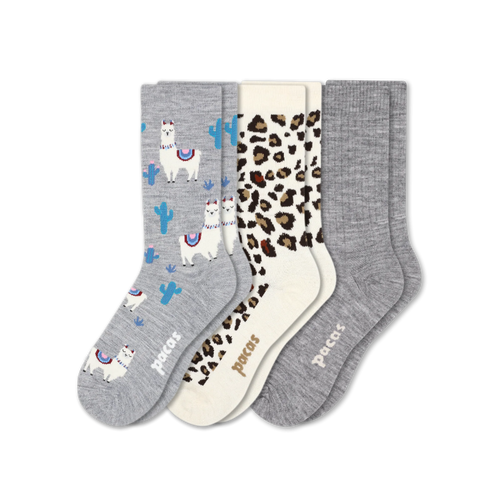 3 Pack - Women's Light-Weight Crew Pacas Socks