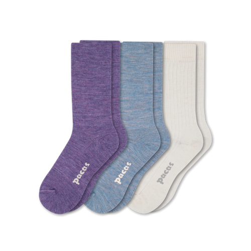 3 Pack - Women's Light-Weight Crew Pacas Socks