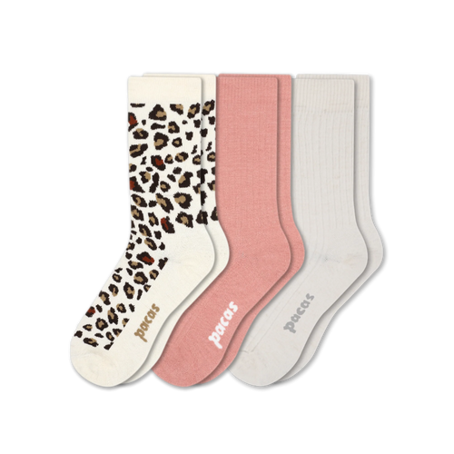 3 Pack - Women's Light-Weight Crew Pacas Socks